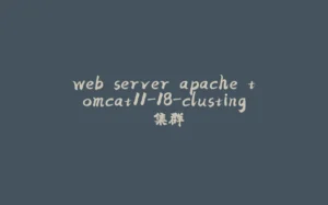 web server apache tomcat11-18-clusting 集群-拾光赋
