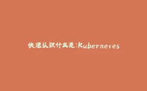 快速认识什么是：Kubernetes-拾光赋