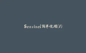 Sentinel简单使用(1)-拾光赋