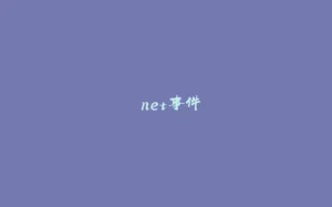 .net事件-拾光赋