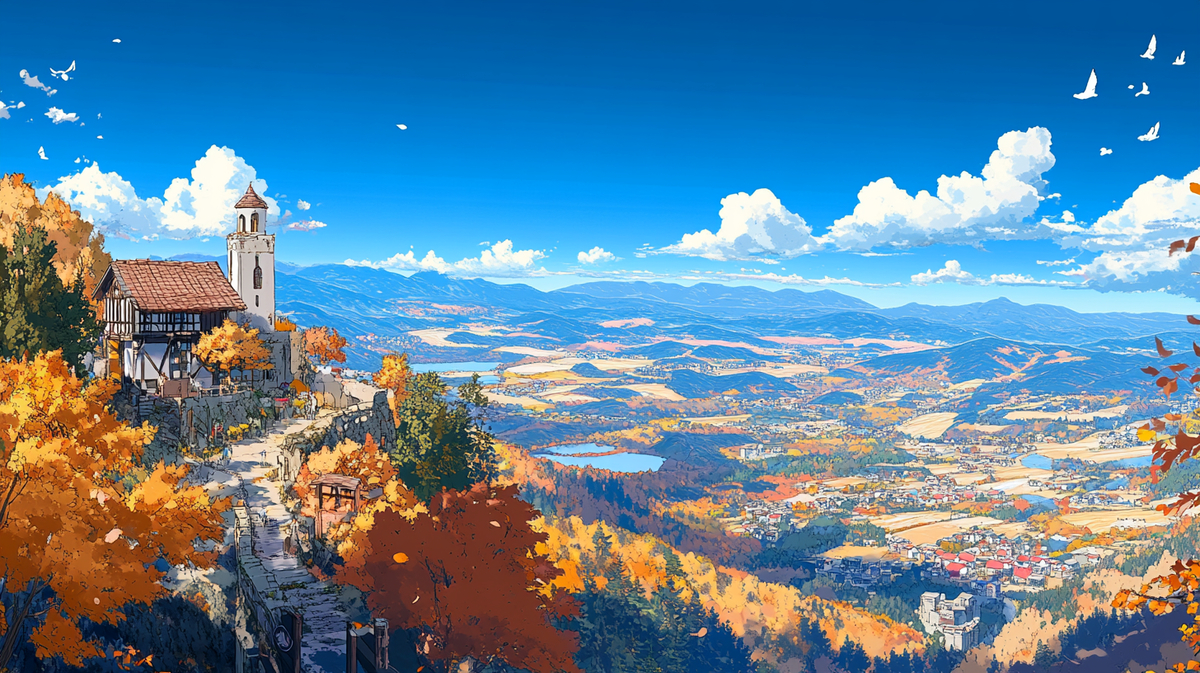 图片[1]-【Pixiv】阳光明媚的秋村[30P]