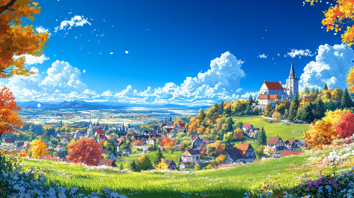 图片[17]-【Pixiv】阳光明媚的秋村[30P]
