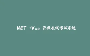 .NET +Vue 开源在线考试系统-拾光赋