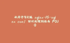 从零手写实现 nginx-15-nginx.conf 解析处理转换为 POJO-拾光赋