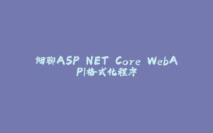 细聊ASP.NET Core WebAPI格式化程序-拾光赋