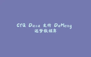CYQ.Data 支持 DaMeng 达梦数据库-拾光赋