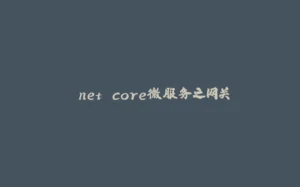 .net core微服务之网关-拾光赋