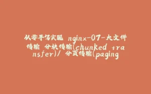 从零手写实现 nginx-07-大文件传输 分块传输(chunked transfer)/ 分页传输(paging)-拾光赋