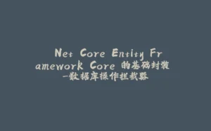 .Net Core Entity Framework Core 的基础封装 -数据库操作拦截器-拾光赋