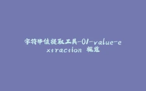字符串值提取工具-01-value-extraction 概览-拾光赋