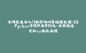 全网最适合入门的面向对象编程教程：56 Python字符串与序列化-正则表达式和re模块应用-拾光赋