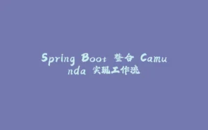Spring Boot 整合 Camunda 实现工作流-拾光赋