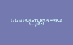 [flask]使用mTLS双向加密认证http通信-拾光赋