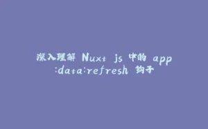 深入理解 Nuxt.js 中的 app:data:refresh 钩子-拾光赋