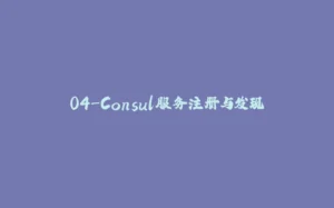 04-Consul服务注册与发现-拾光赋