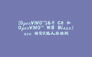 【OpenVINO™】基于 C# 和 OpenVINO™ 部署 Blazeface 模型实现人脸检测-拾光赋