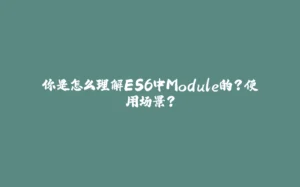 你是怎么理解ES6中Module的？使用场景？-拾光赋