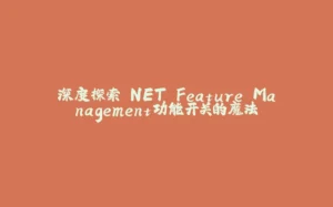 深度探索.NET Feature Management功能开关的魔法-拾光赋