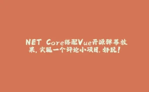 .NET Core搭配Vue开源弹幕效果,实现一个评论小项目。好玩!-拾光赋