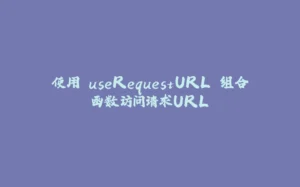 使用 useRequestURL 组合函数访问请求URL-拾光赋