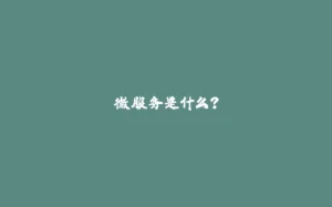 微服务是什么?-拾光赋