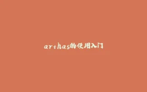 arthas的使用入门-拾光赋