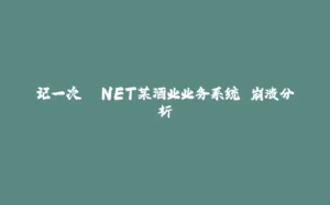 记一次 .NET某酒业业务系统 崩溃分析-拾光赋