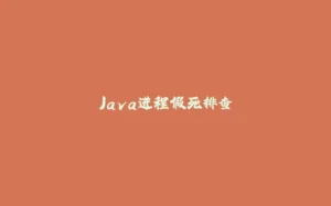 Java进程假死排查-拾光赋