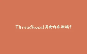 ThreadLocal真会内存泄漏？-拾光赋