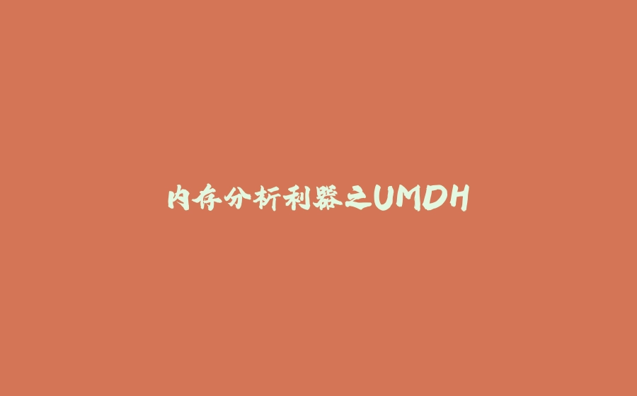 内存分析利器之UMDH - 拾光赋-拾光赋