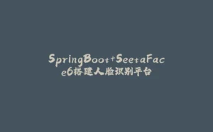 SpringBoot+SeetaFace6搭建人脸识别平台-拾光赋