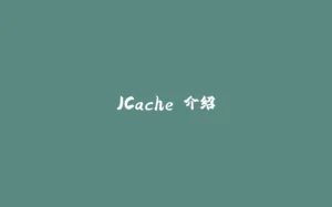 JCache 介绍-拾光赋