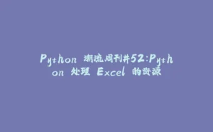 Python 潮流周刊#52：Python 处理 Excel 的资源-拾光赋
