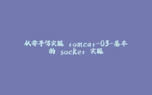 从零手写实现 tomcat-03-基本的 socket 实现-拾光赋