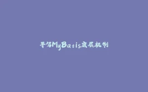 手写MyBatis底层机制-拾光赋