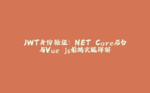 JWT身份验证:.NET Core后台与Vue.js前端实现详解-拾光赋