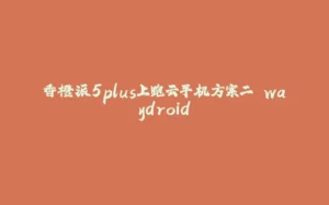 香橙派5plus上跑云手机方案二 waydroid-拾光赋