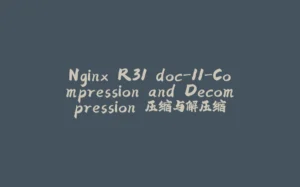 Nginx R31 doc-11-Compression and Decompression 压缩与解压缩-拾光赋