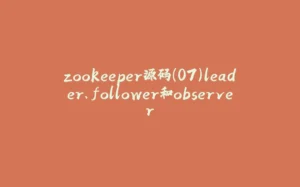 zookeeper源码(07)leader、follower和observer-拾光赋