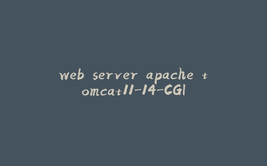 web server apache tomcat11-14-CGI - 拾光赋-拾光赋