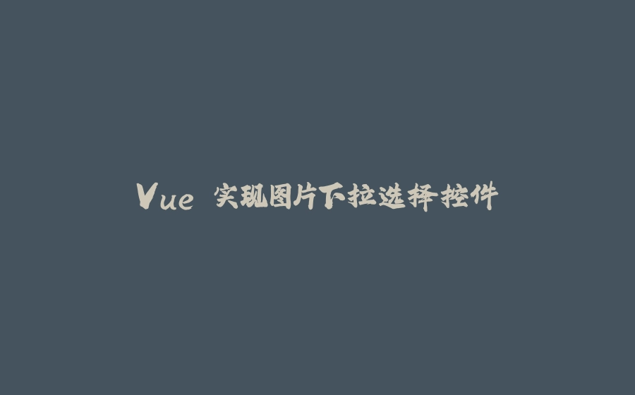 Vue 实现图片下拉选择控件 - 拾光赋-拾光赋