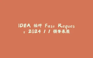 IDEA 插件 Fast Request 2024.1.1 强势来袭-拾光赋