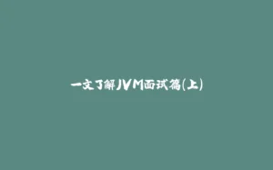 一文了解JVM面试篇(上)-拾光赋