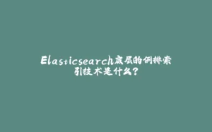 Elasticsearch底层的倒排索引技术是什么？-拾光赋