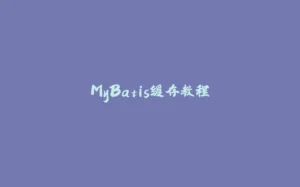MyBatis缓存教程-拾光赋