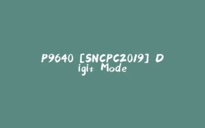 P9640 [SNCPC2019] Digit Mode-拾光赋