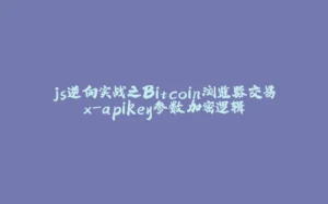 js逆向实战之Bitcoin浏览器交易x-apikey参数加密逻辑-拾光赋