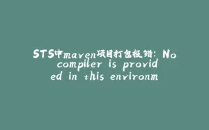STS中maven项目打包报错: No compiler is provided in this environment. Perhaps you are running on a JRE rather than a JDK? 问题的解决方案-拾光赋