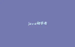 java初学者-拾光赋