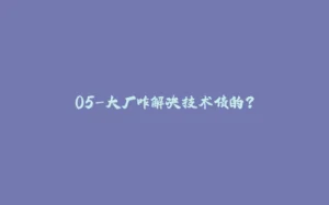 05-大厂咋解决技术债的？-拾光赋